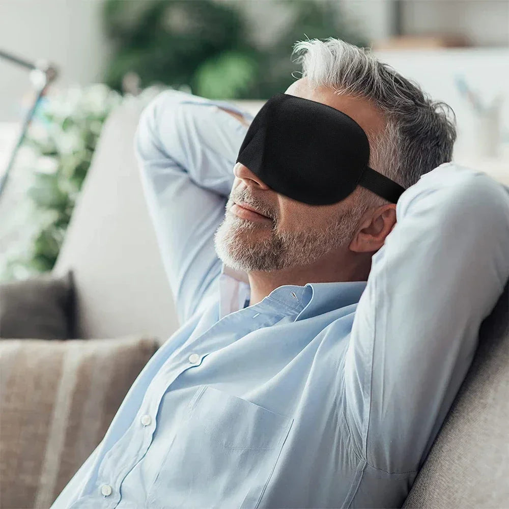 Ergonomic Sleep Mask | Light-Blocking Eye Cover for Travel & Lash Extension Safe