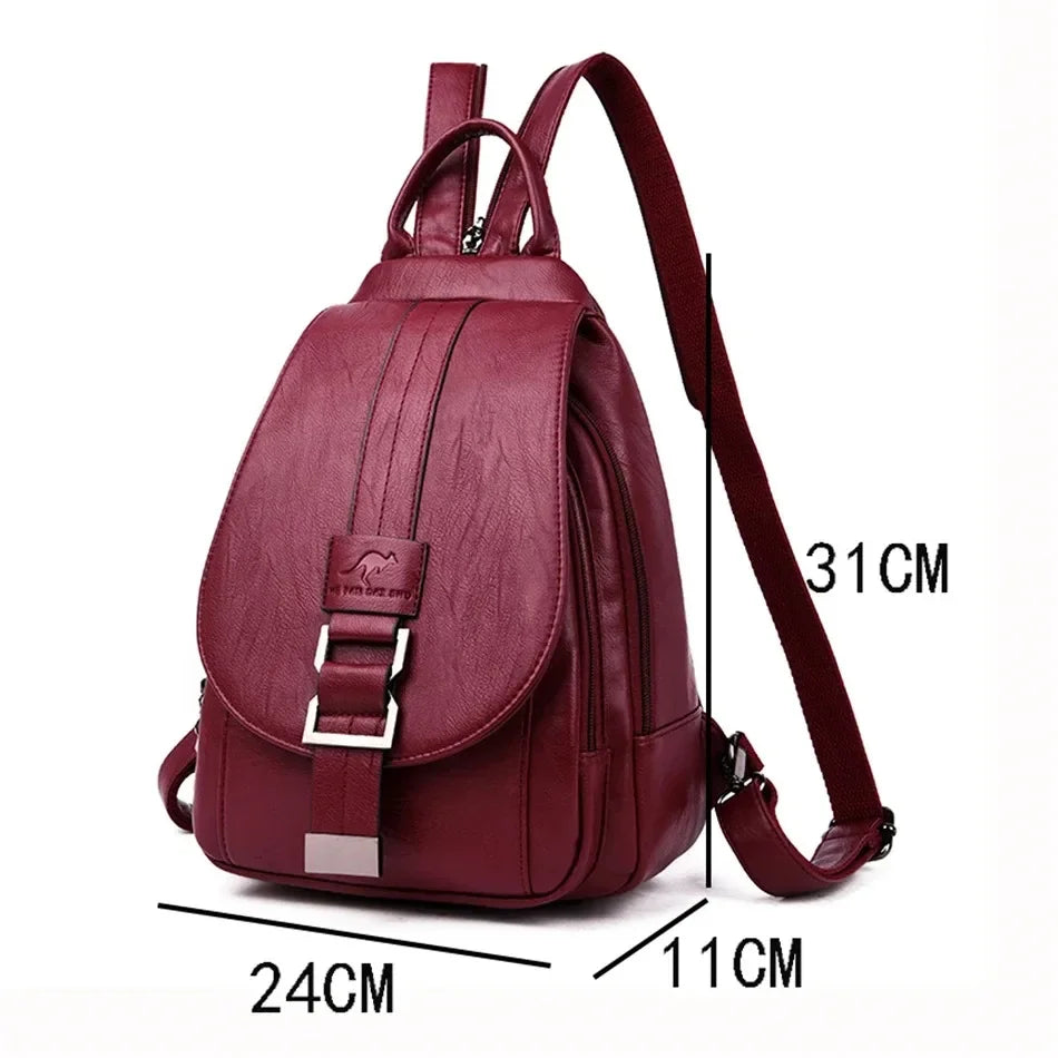 Convertible Leather Backpack | Crossbody & Shoulder Bag in One