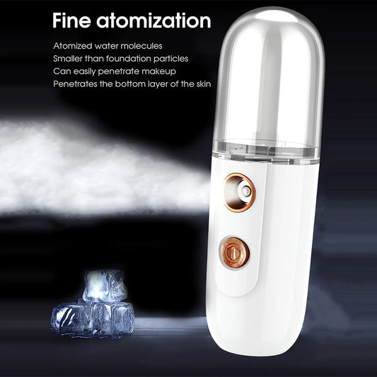 Mini Nano Facial Steamer | Portable Hydrating Face Mist & Humidifier