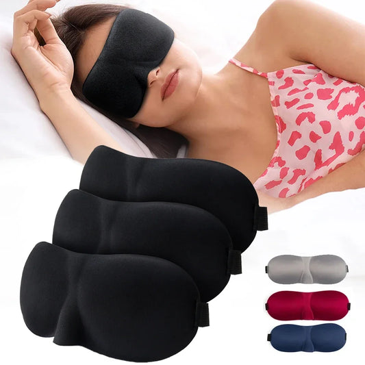 Ergonomic Sleep Mask | Light-Blocking Eye Cover for Travel & Lash Extension Safe