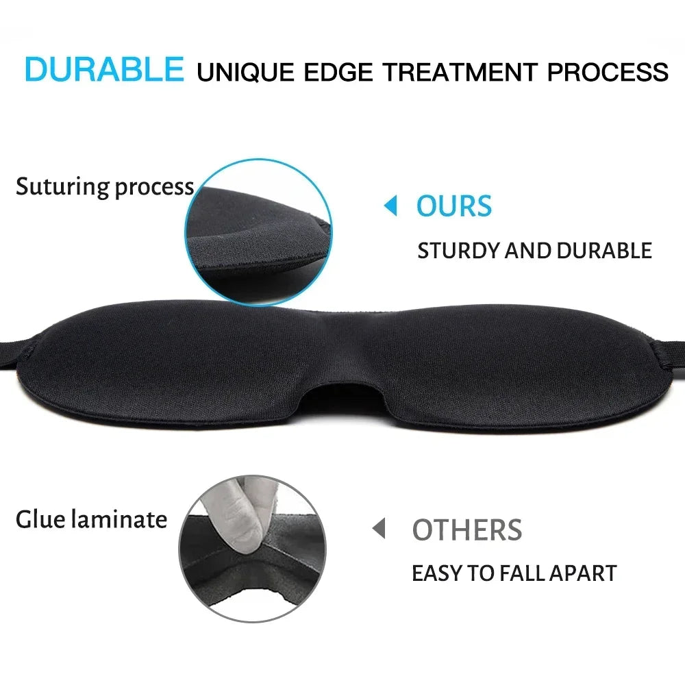 Ergonomic Sleep Mask | Light-Blocking Eye Cover for Travel & Lash Extension Safe